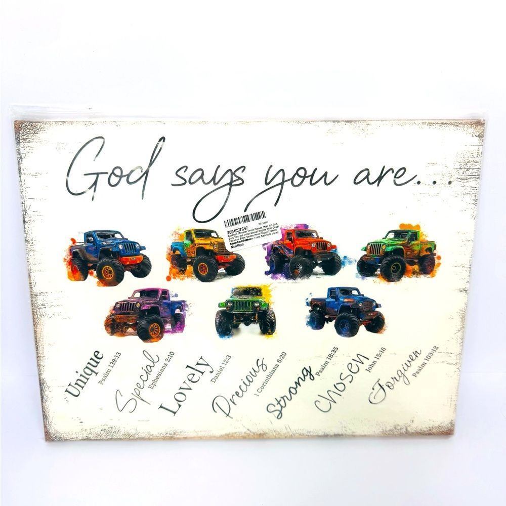 Bible Verse Inspirational Canvas Wall Art For a Child’s Room 12x16